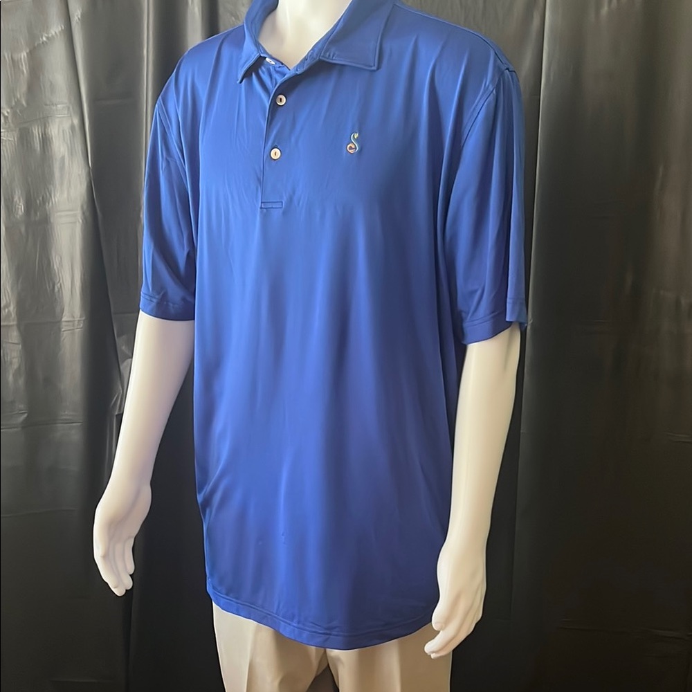 Peter Millar Summer Comfort Blue Polo Shirt Classic Design XXL